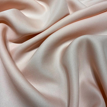 Nude fluid silk crepe dobby fabric