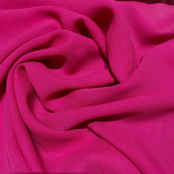Fuchsia crepe silk georgette fabric
