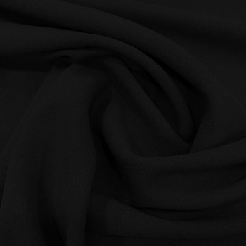 Tissu crêpe de laine 100% laine noir