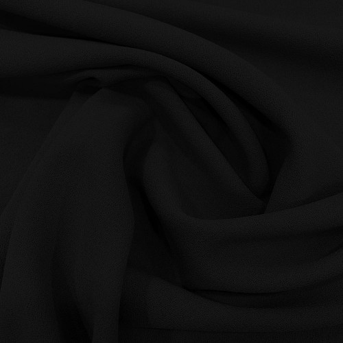 Black wool crepe fabric 100% wool — Tissus en Ligne