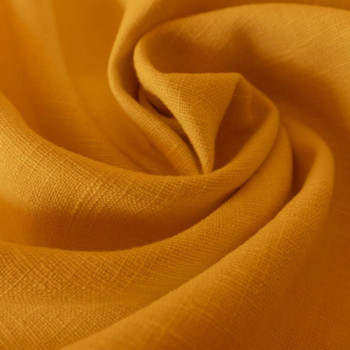 Tissu 100% pur lin orange
