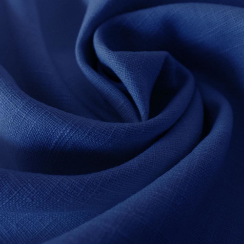 Royal blue 100% linen fabric