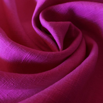 Fuchsia 100% linen fabric