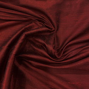 100% silk shimmer dupion fabric burgundy