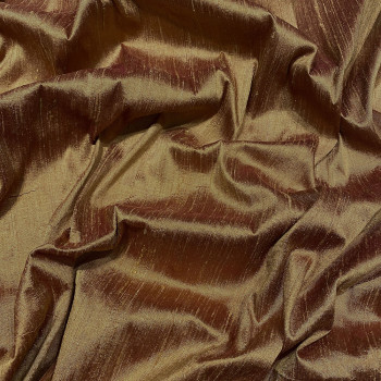 100% silk shimmer dupion fabric copper