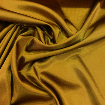 Tissu caddy crêpe envers satin stretch jaune ocre