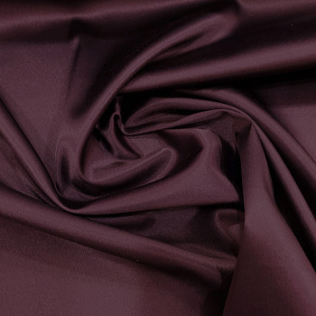 Tissu caddy crêpe envers satin stretch violet aubergine
