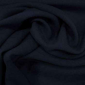 Navy blue crepe 100% wool fabric