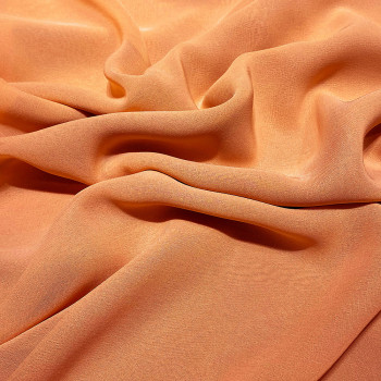 Apricot orange viscose georgette fabric