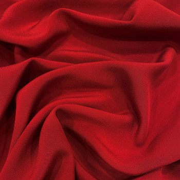 Red 100% silk crepe fabric