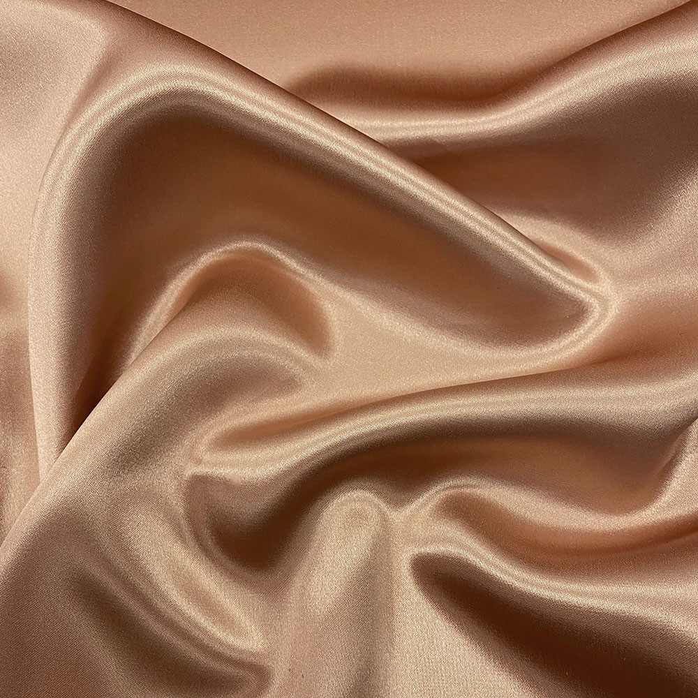 Gold double-sided heavy silk satin fabric — Tissus en Ligne