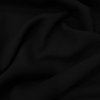 Tissu double crêpe 100% laine noir