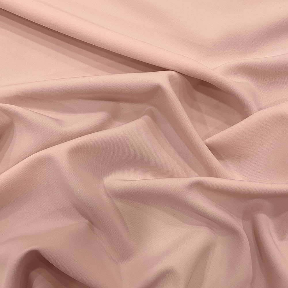 Light pink matte double-sided stretch crepe fabric — Tissus en Ligne