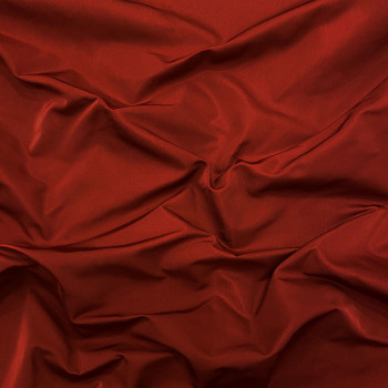 Tissu satin duchesse soie polyester rouge feu