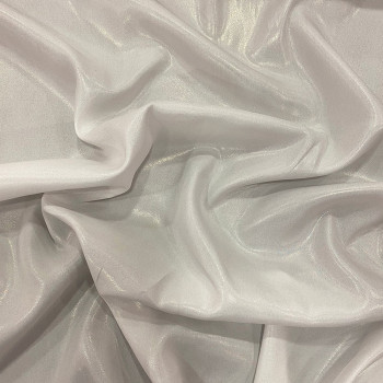 Mother-of-pearl 100% silk lamé satin fabric