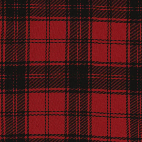 Plaid clan fabric red and black — Tissus en Ligne